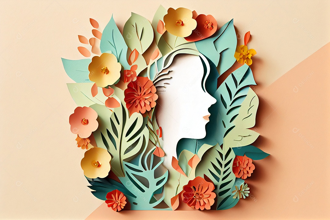 Flores de papel em tons pastel elegantes