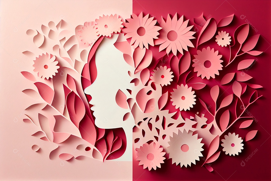 Flores de papel em tons pastel elegantes