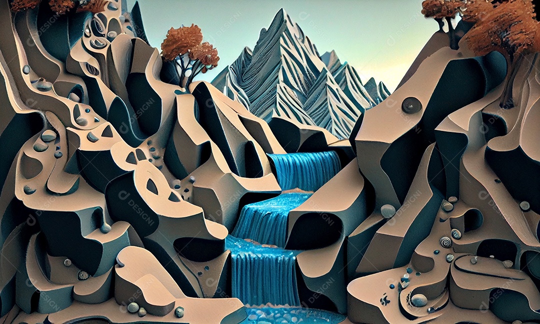 Ilustração Arte e ilustração em quilling de papel