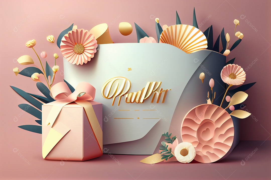 Ilustração fundo para dia das Mães