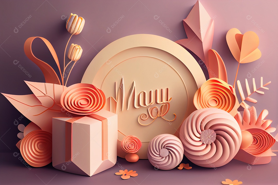 Ilustração fundo para dia das Mães