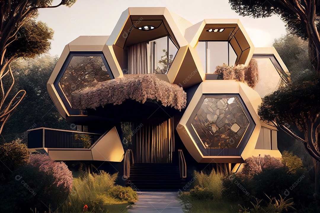Ilustração arquitetura hexagonal