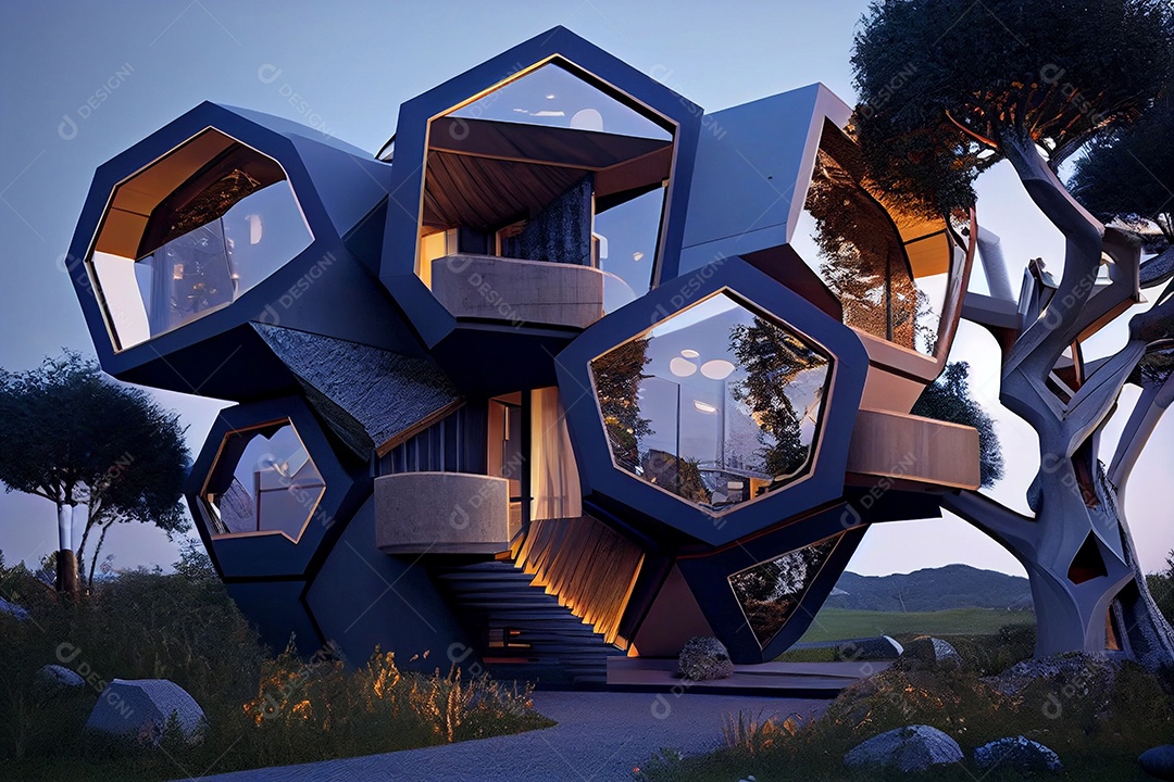 Ilustração arquitetura hexagonal