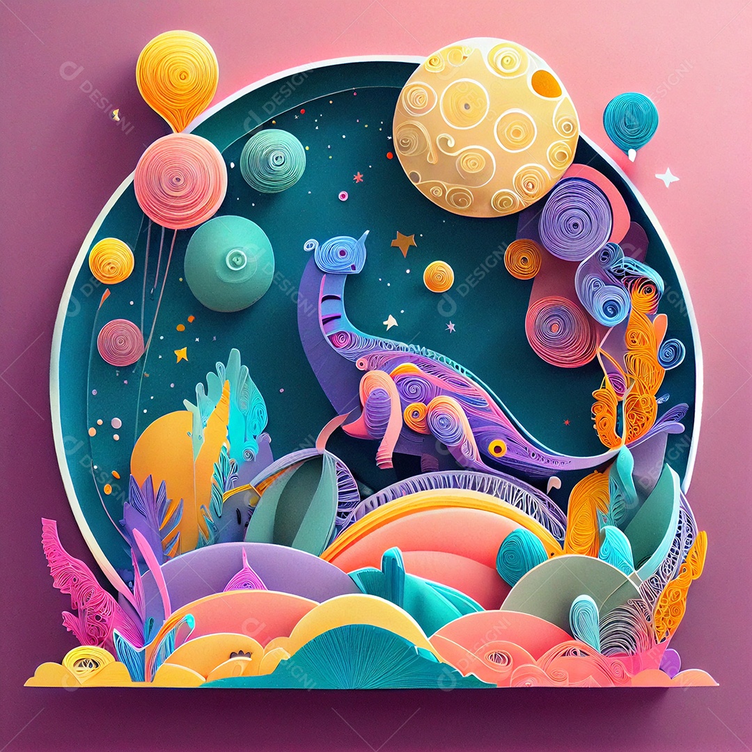 Ilustração de artes de papel