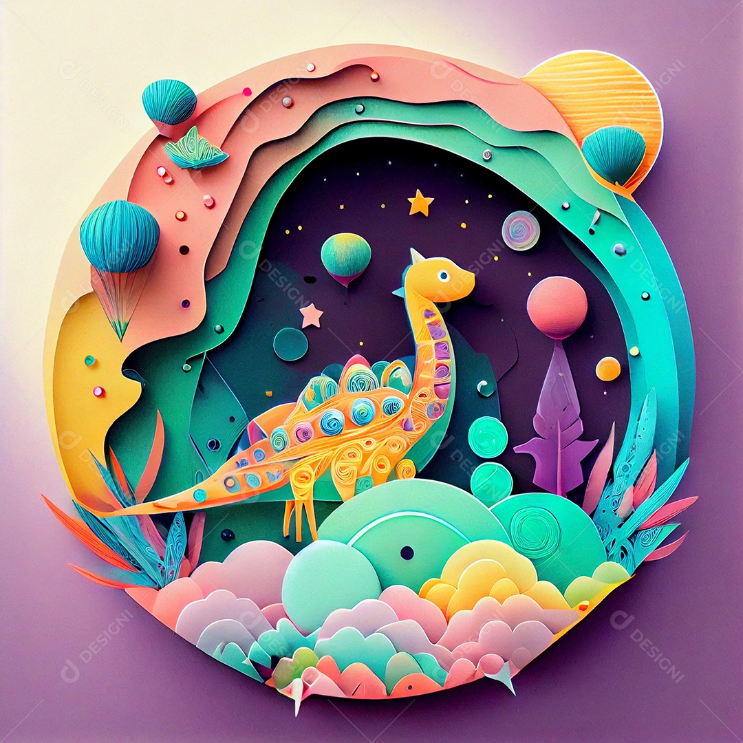 Ilustração de artes de papel