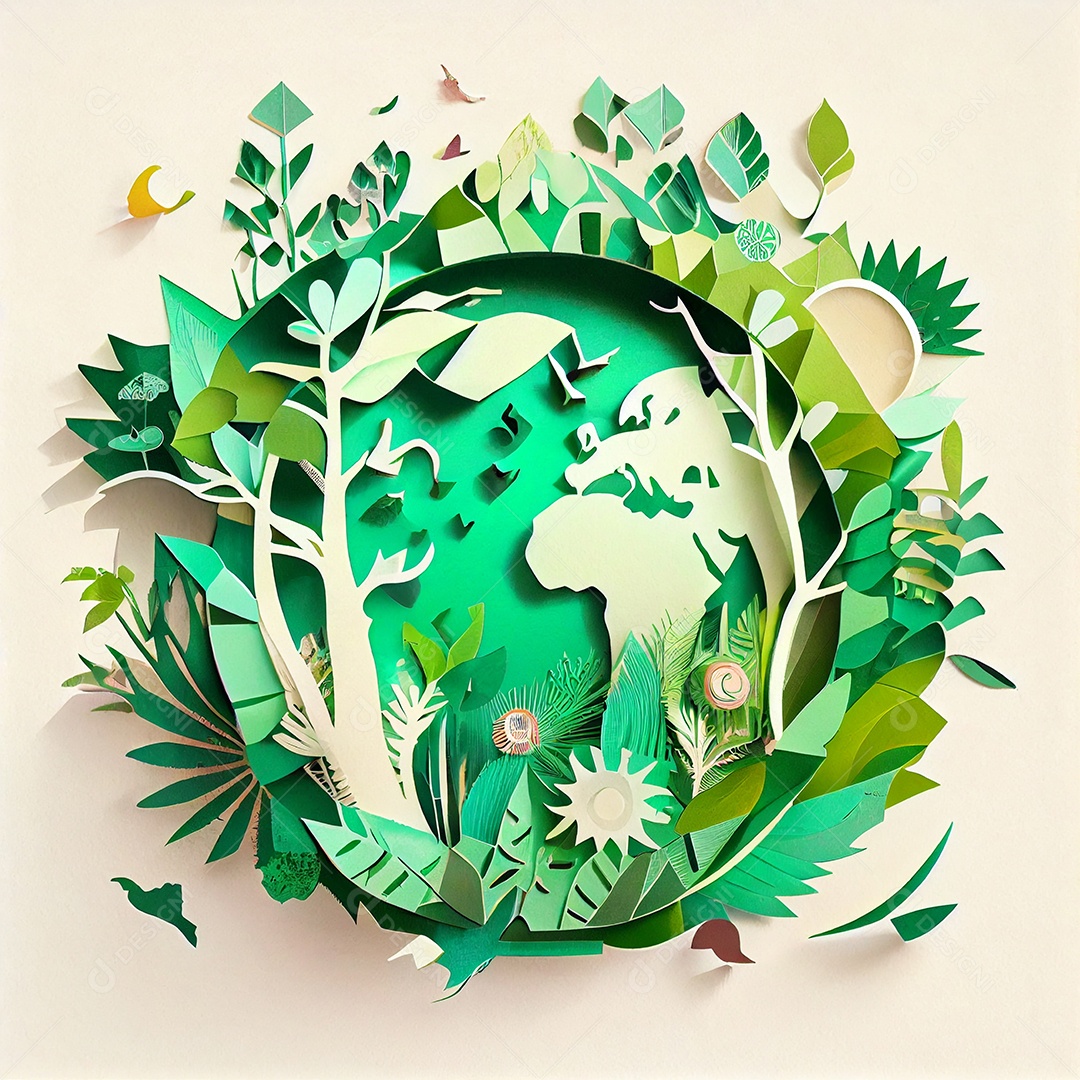 Ilustração de artes de papel