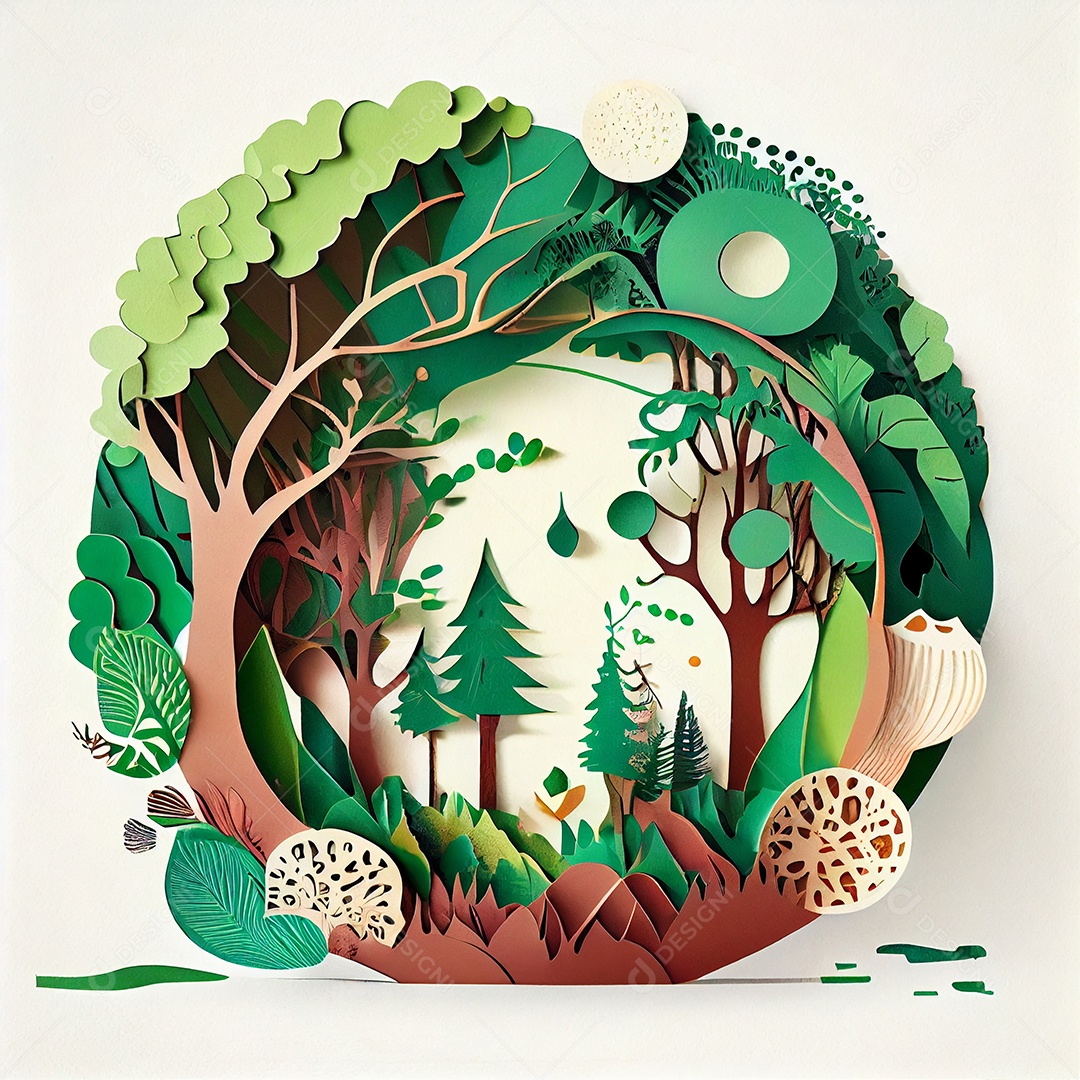 Ilustração de artes de papel