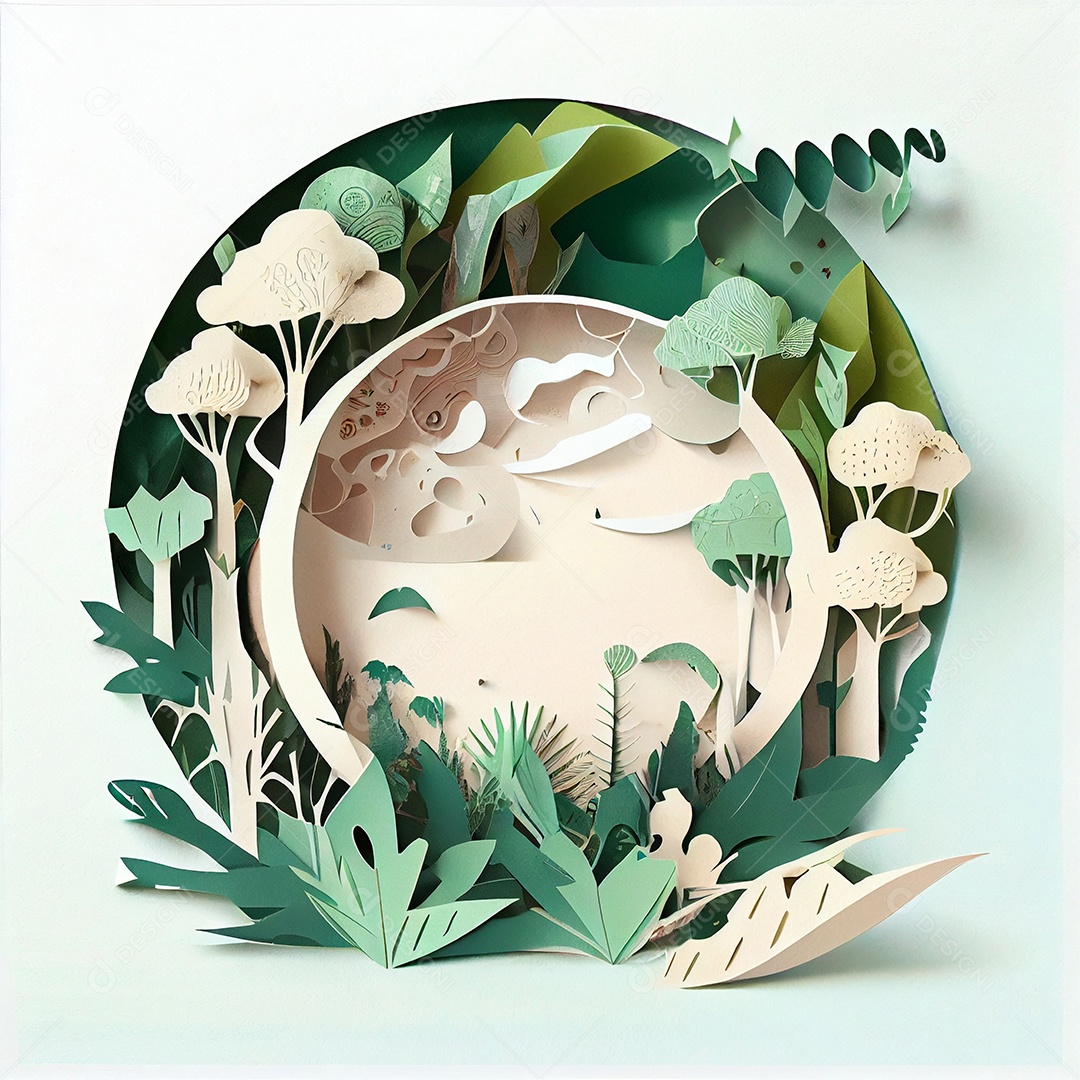 Ilustração de artes de papel