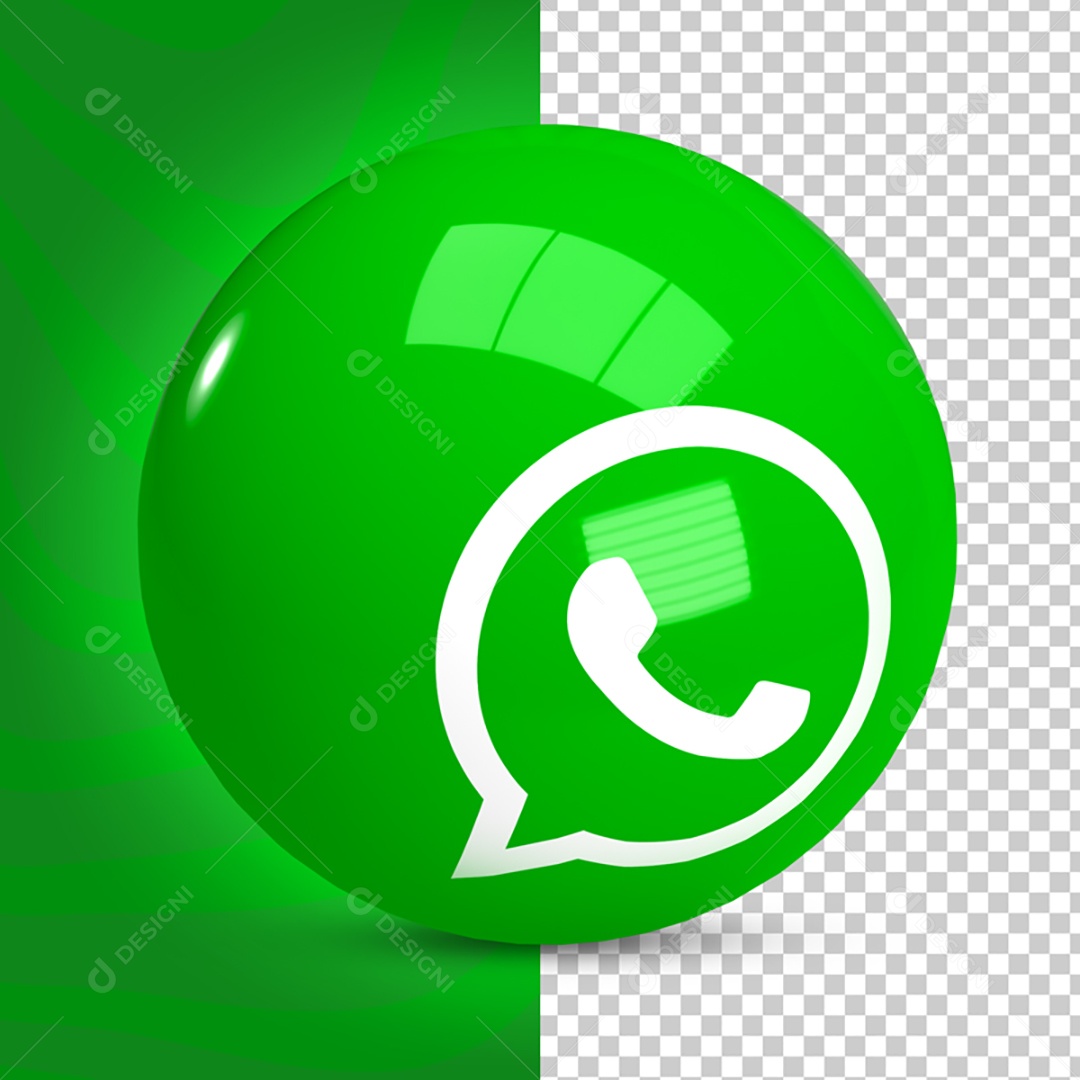 Elemento 3D Para Composição Ícone Whatsapp PSD