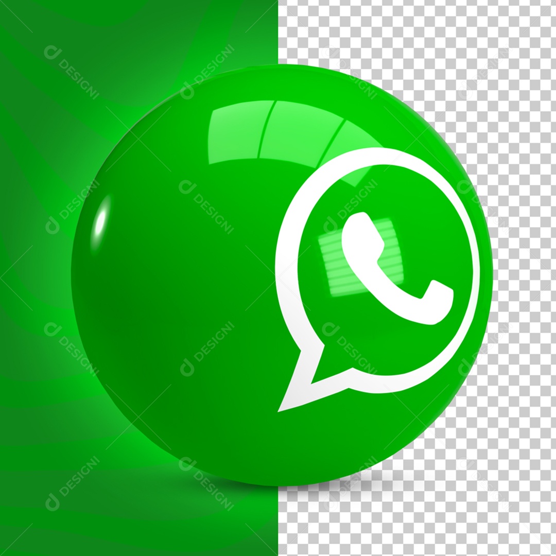 Elemento 3D Para Composição Ícone Whatsapp PSD