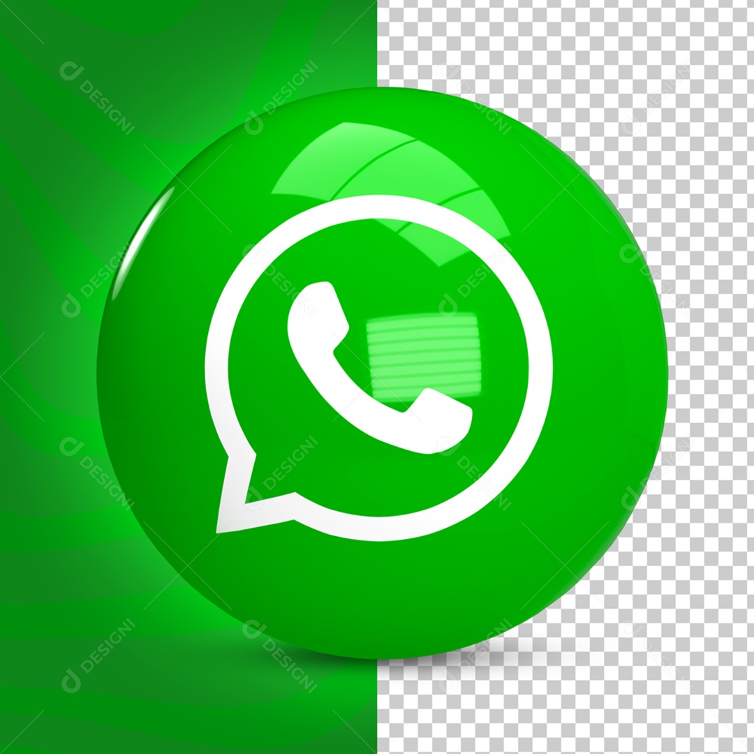 Elemento 3D Para Composição Ícone Whatsapp PSD