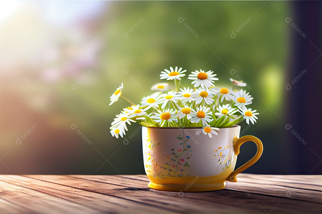 Ilustração de Belas flores de camomila