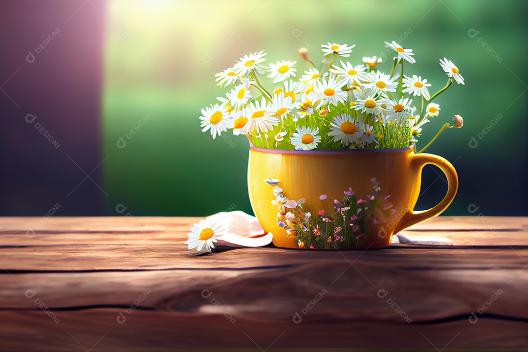 Ilustração de Belas flores de camomila