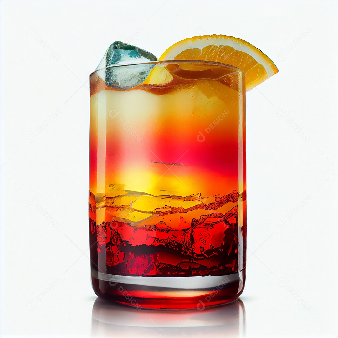 Coquetel realista Tequila Sunrise