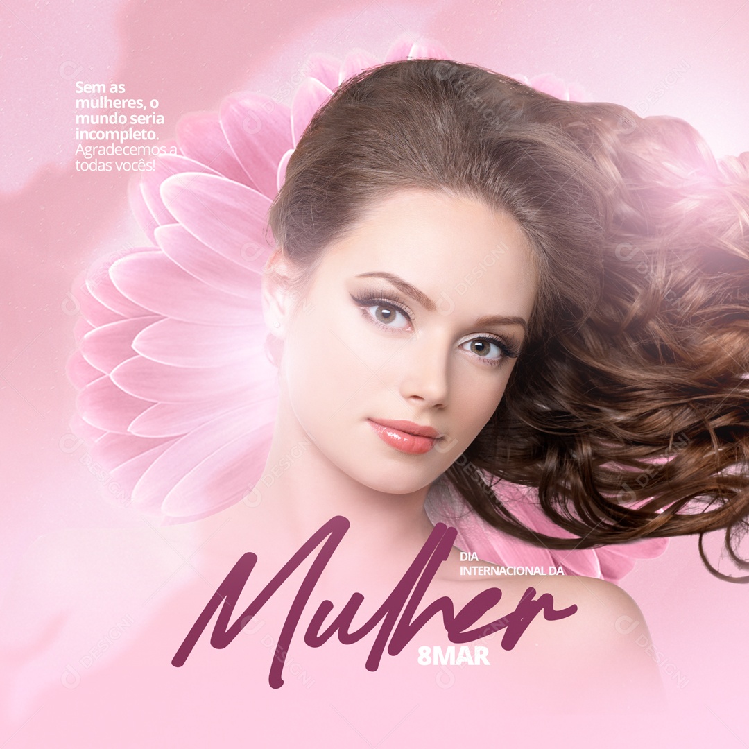 Dia Internacional da Mulher 8 De Março Social Media PSD Editável