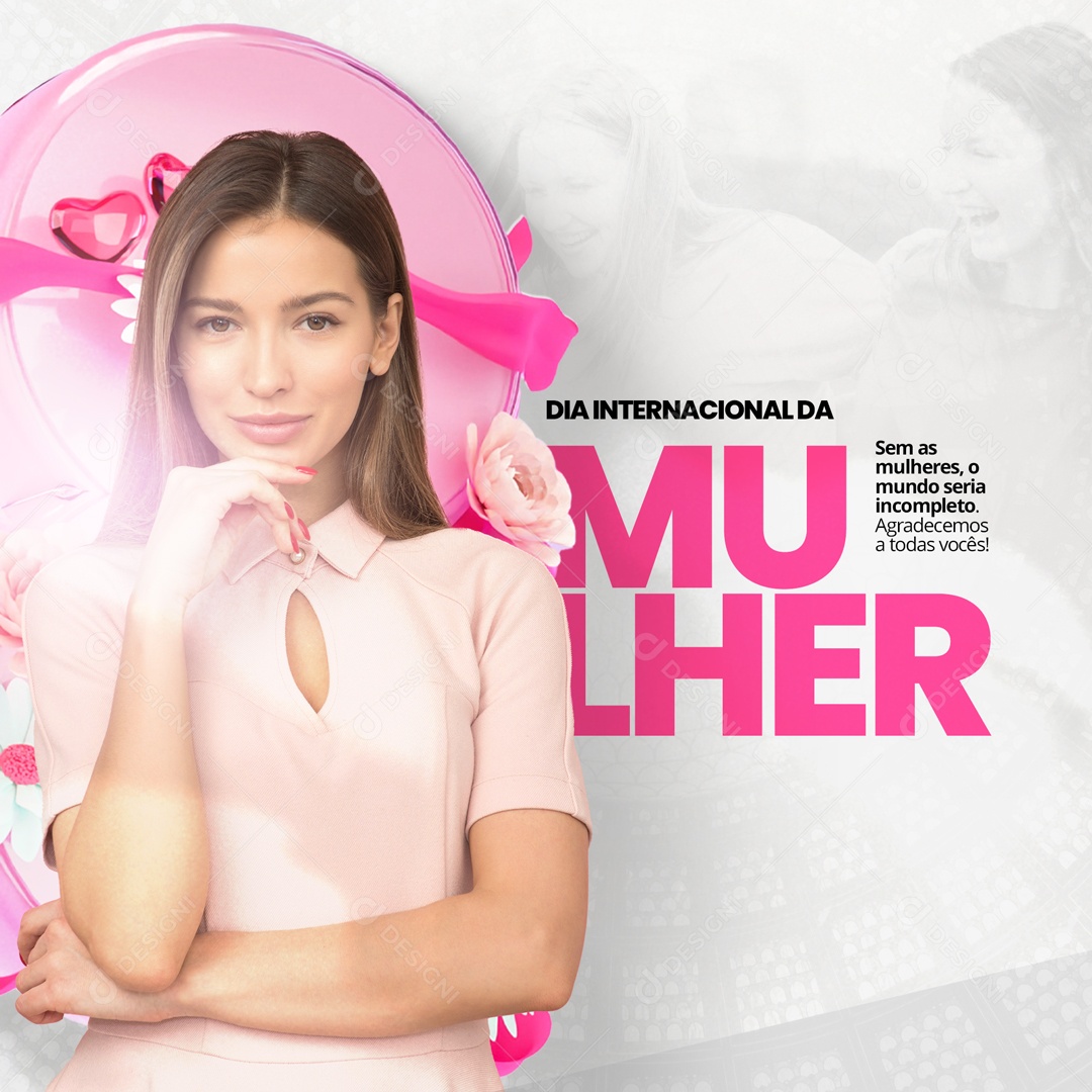 Dia Internacional da Mulher 8 De Março Social Media PSD Editável