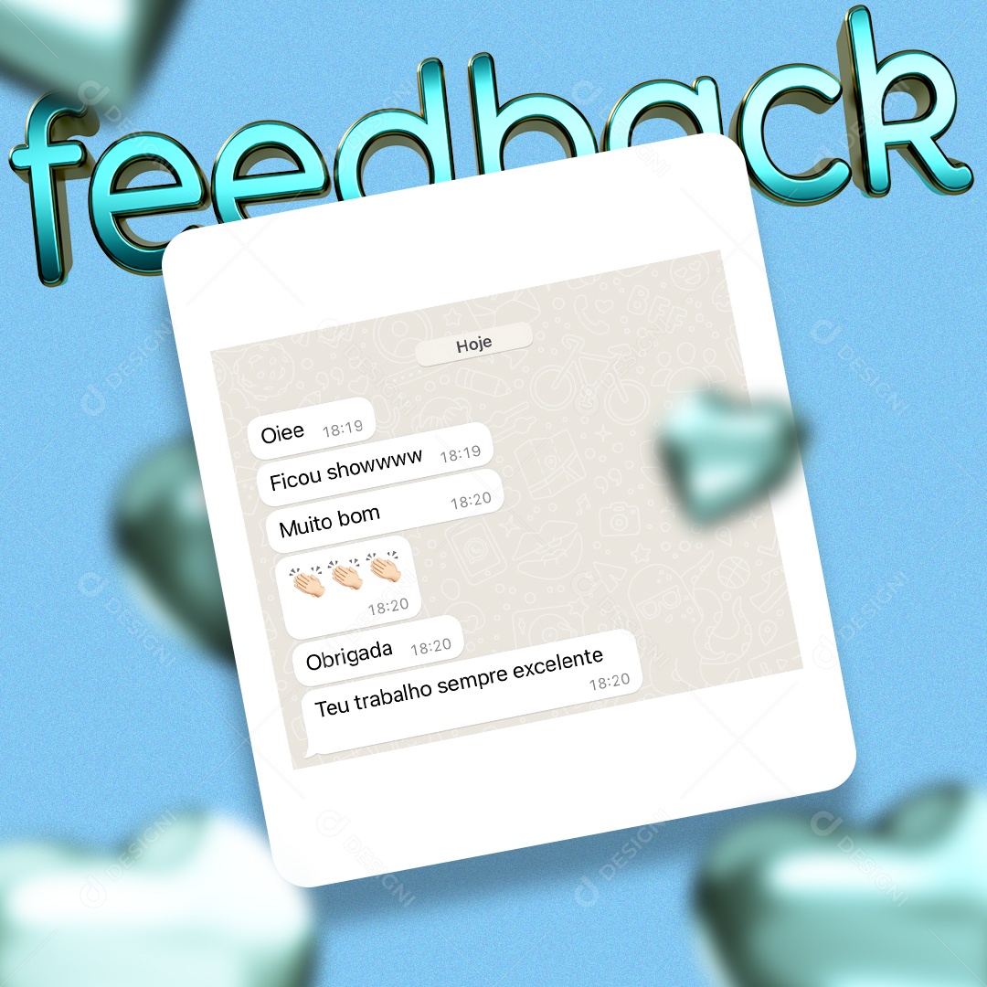 Social Media Feedback WhatsApp PSD