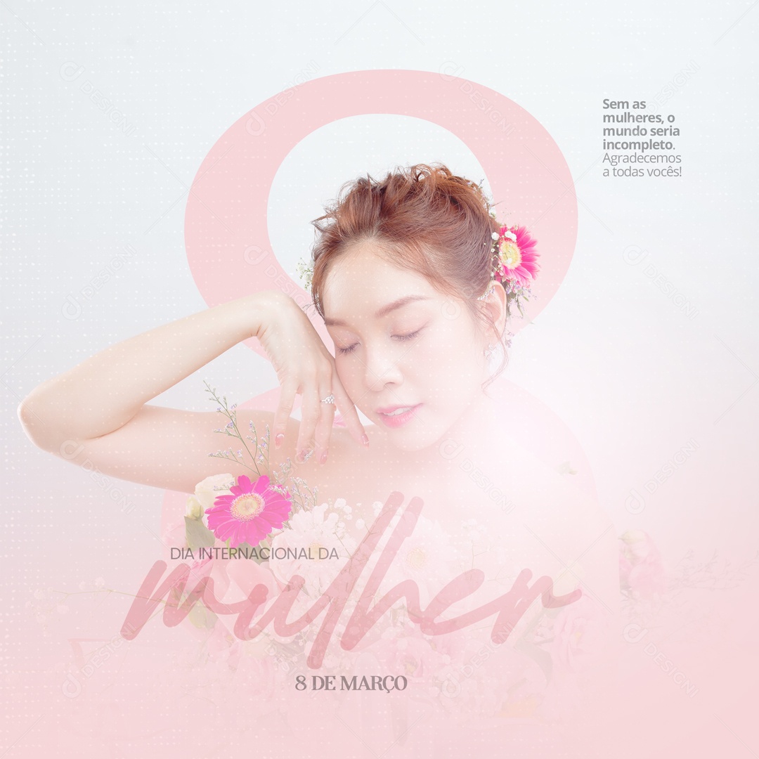 Dia Internacional da Mulher 8 De Março Social Media PSD Editável