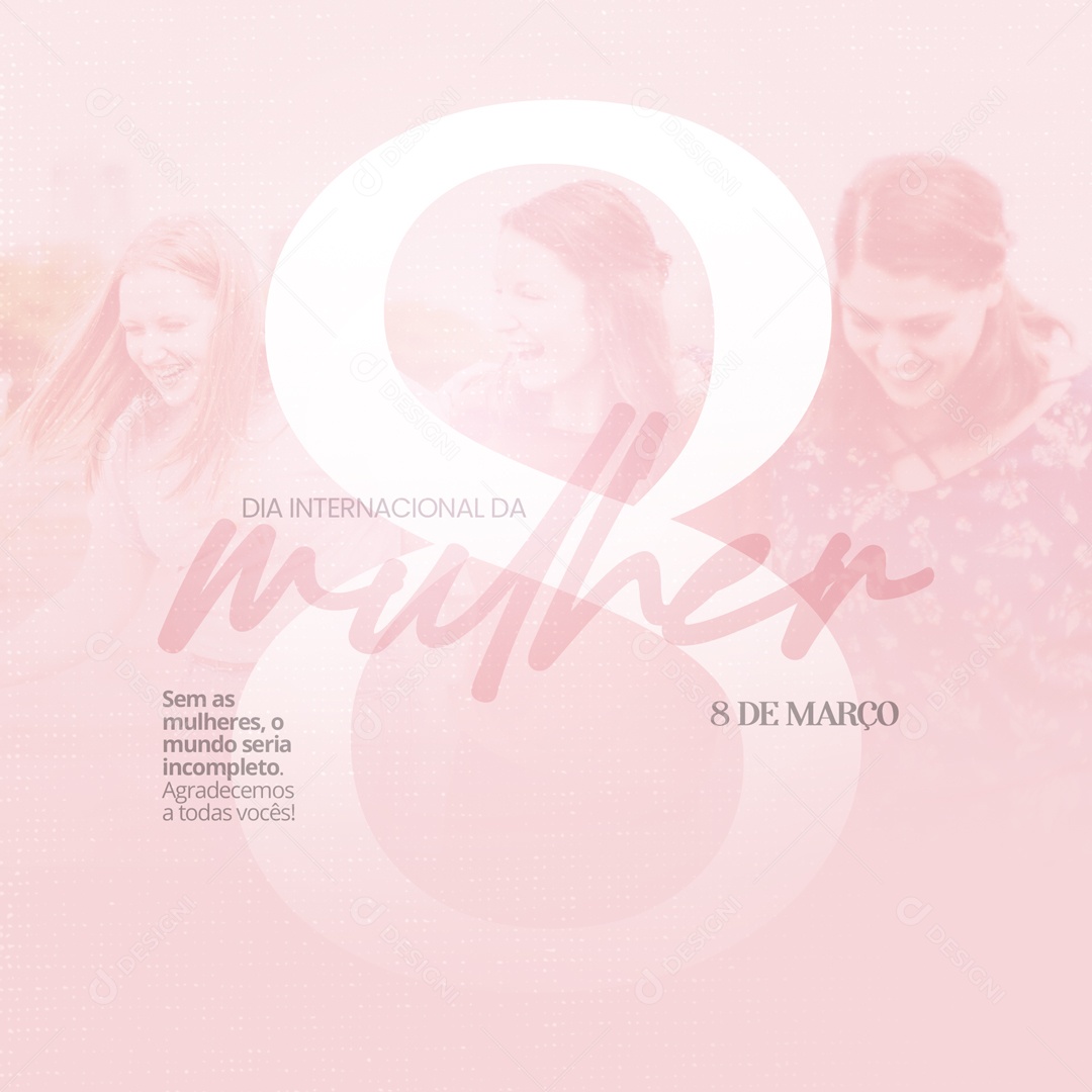Social Media Dia Internacional da Mulher 8 De Março PSD Editável