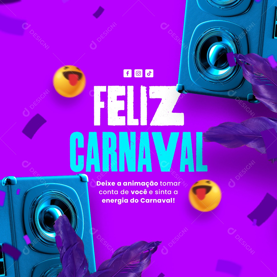Social Media Energia do Carnaval PSD Editável