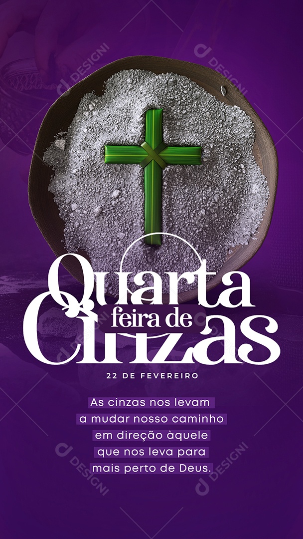 Social Media Quarta-Feira de Cinzas Story PSD Editável