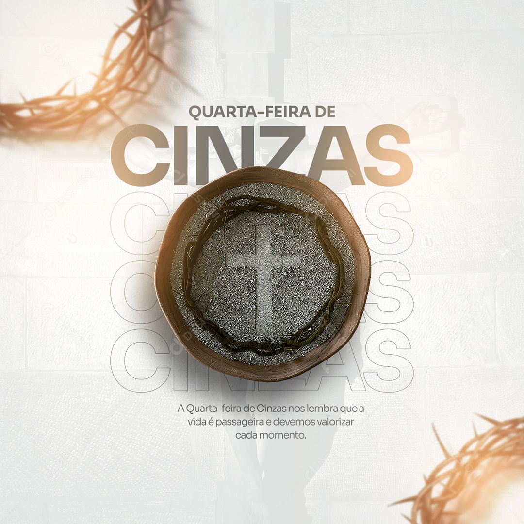 Social Media Quarta-Feira de Cinzas PSD Editável