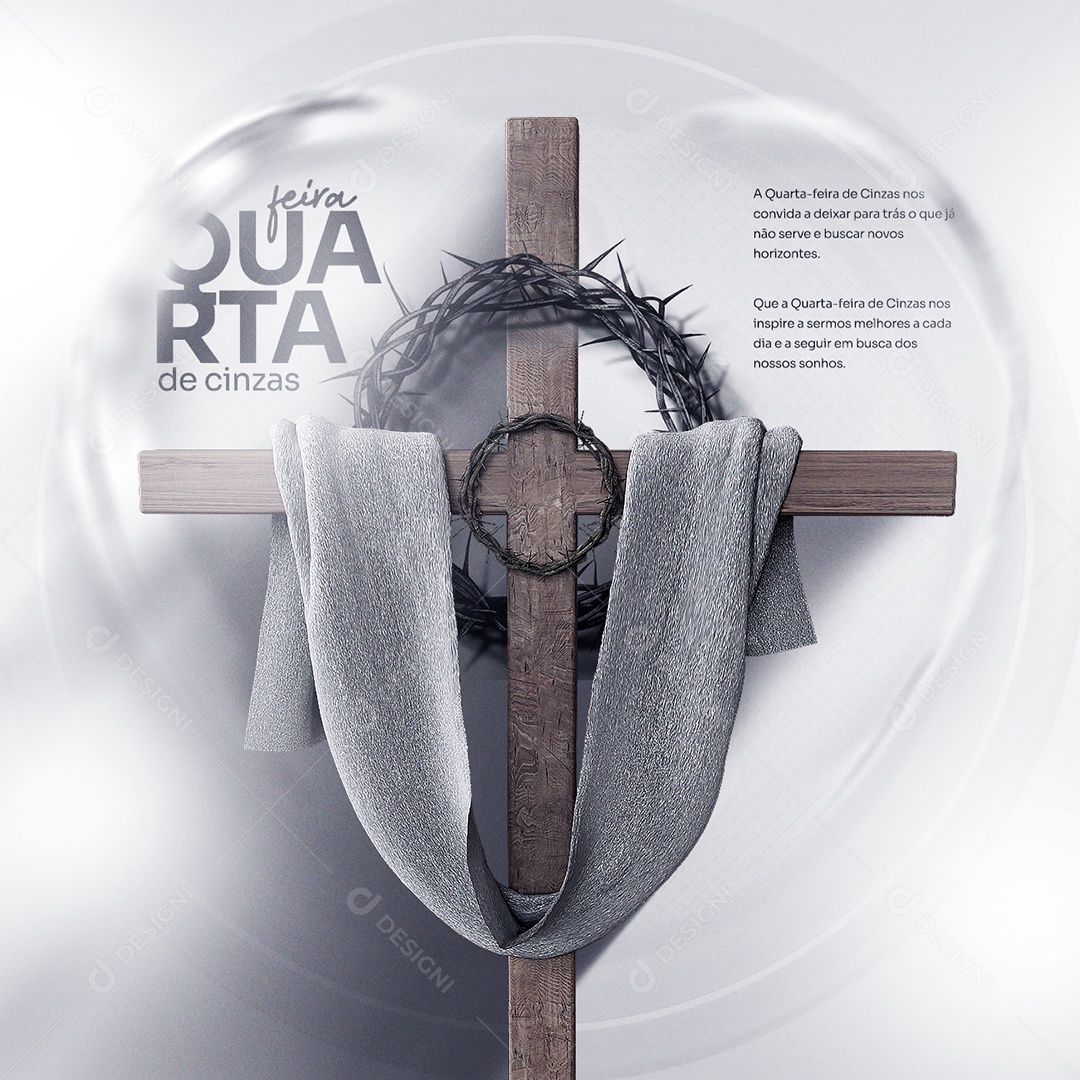 Social Media Quarta-Feira de Cinzas PSD Editável