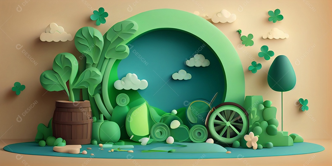 Ilustração feriado de São Patrício