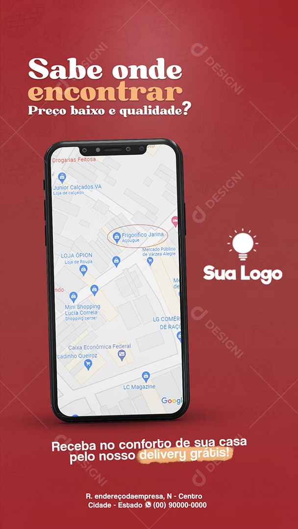Onde Estamos Localizados Social Media PSD Editável