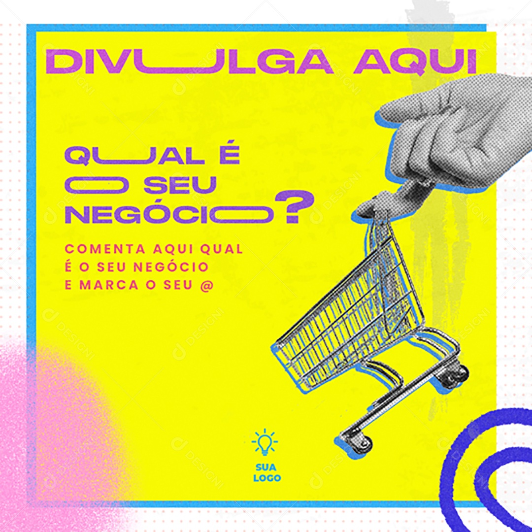 Qual o Seu Negócio Social Media PSD Editável