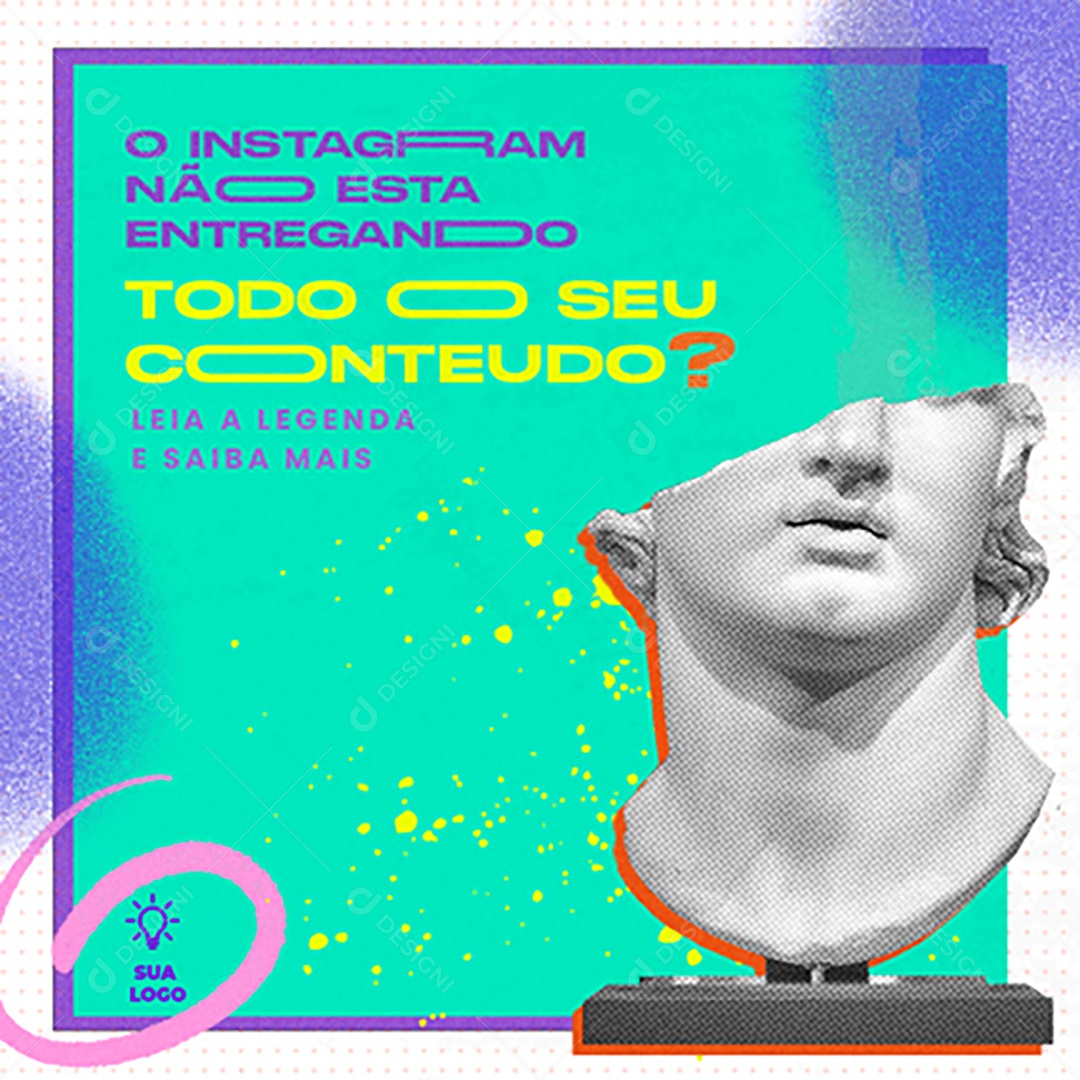O Instagram Não Está Entregando Todo o Seu Conteúdo Social Media PSD Editável