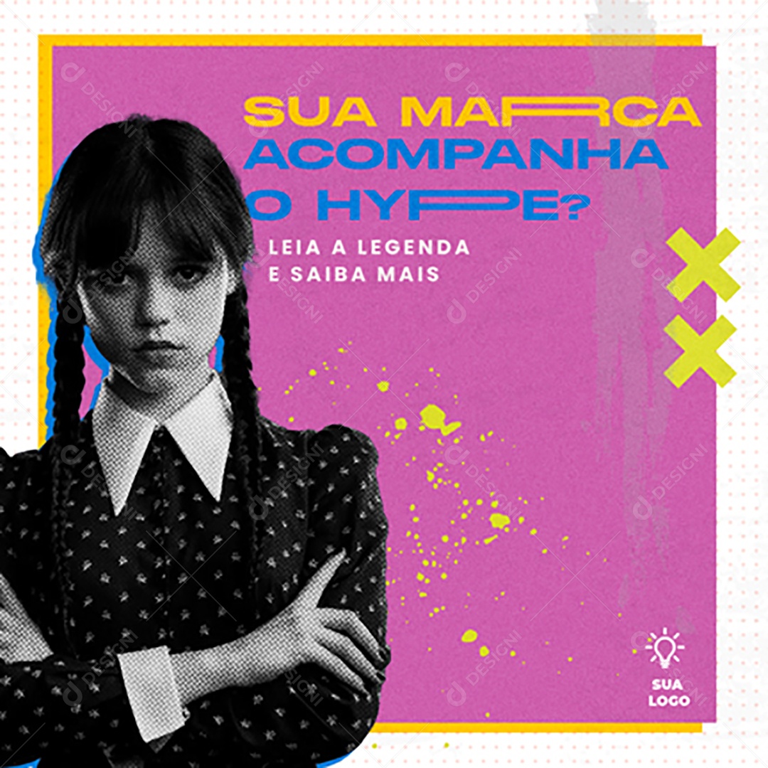 Sua Marca Acompanha o Hype Social Media PSD Editável