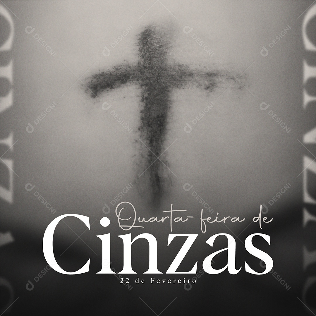 Social Media Quarta-feira de Cinzas PSD Editável