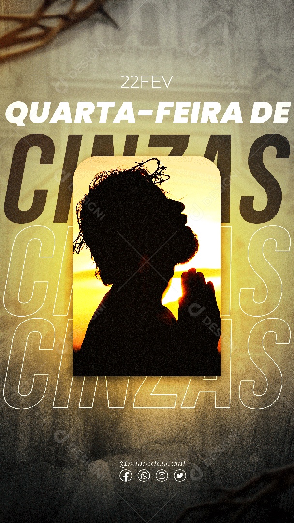 Quarta-feira de Cinzas Story Social Media PSD Editável