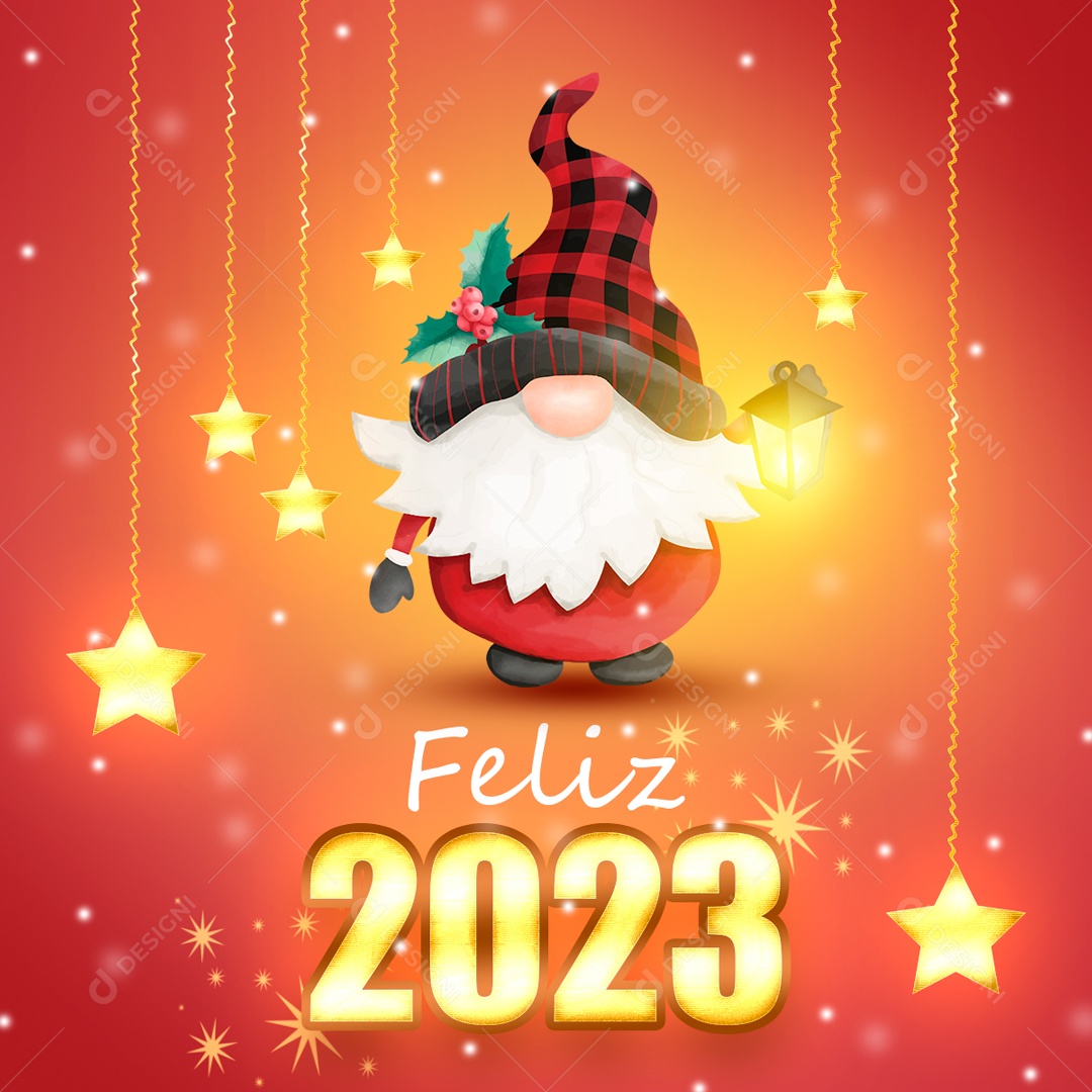 Social Media Feliz 2023 PSD Editável