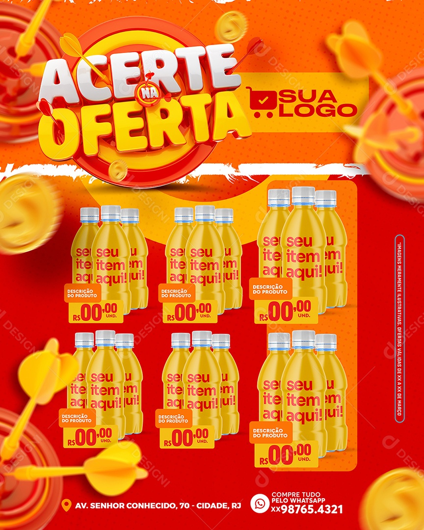 Encarte Acerte na Oferta Venha Conferir Social Media PSD Editável