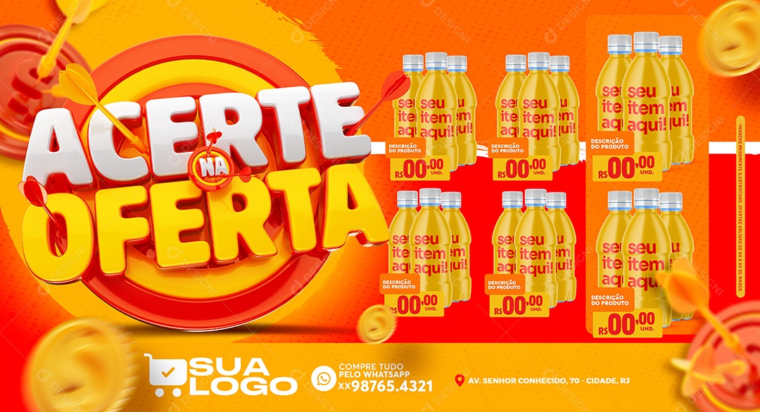 Encarte Acerte na Oferta Venha Conferir Social Media PSD Editável