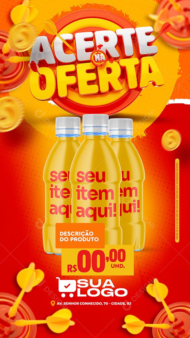 Story Acerte na Oferta Venha Conferir Social Media PSD Editável