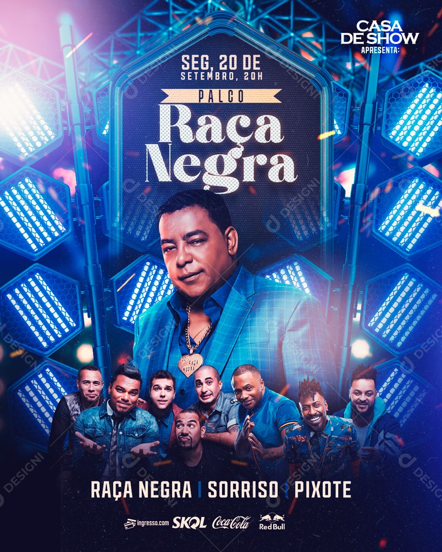 Flyer Casa de Show Apresenta Social Media PSD Editável