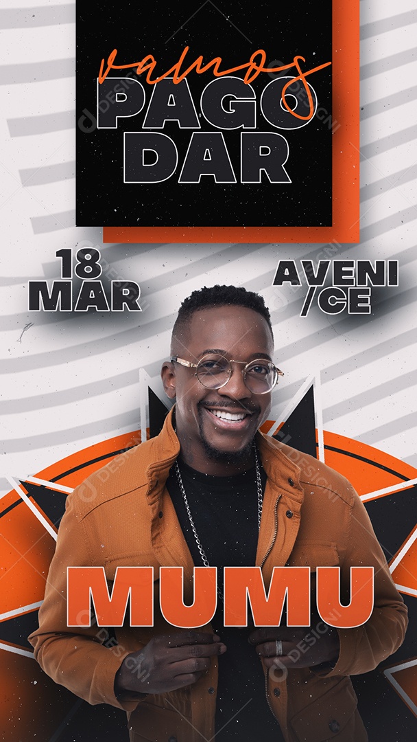 Flyer Vamos Pagodar Social Media PSD Editável