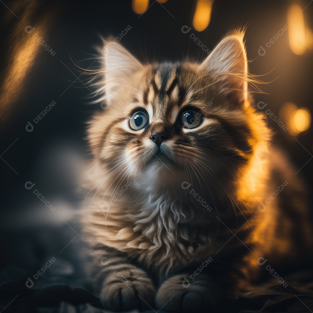 Gato bebê fofo brincando