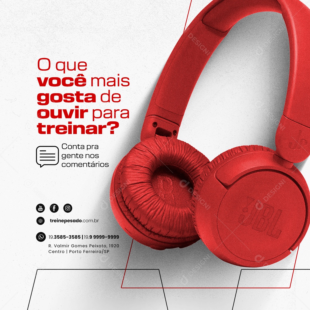 Social Media Academia Gosta de Ouvir PSD Editável