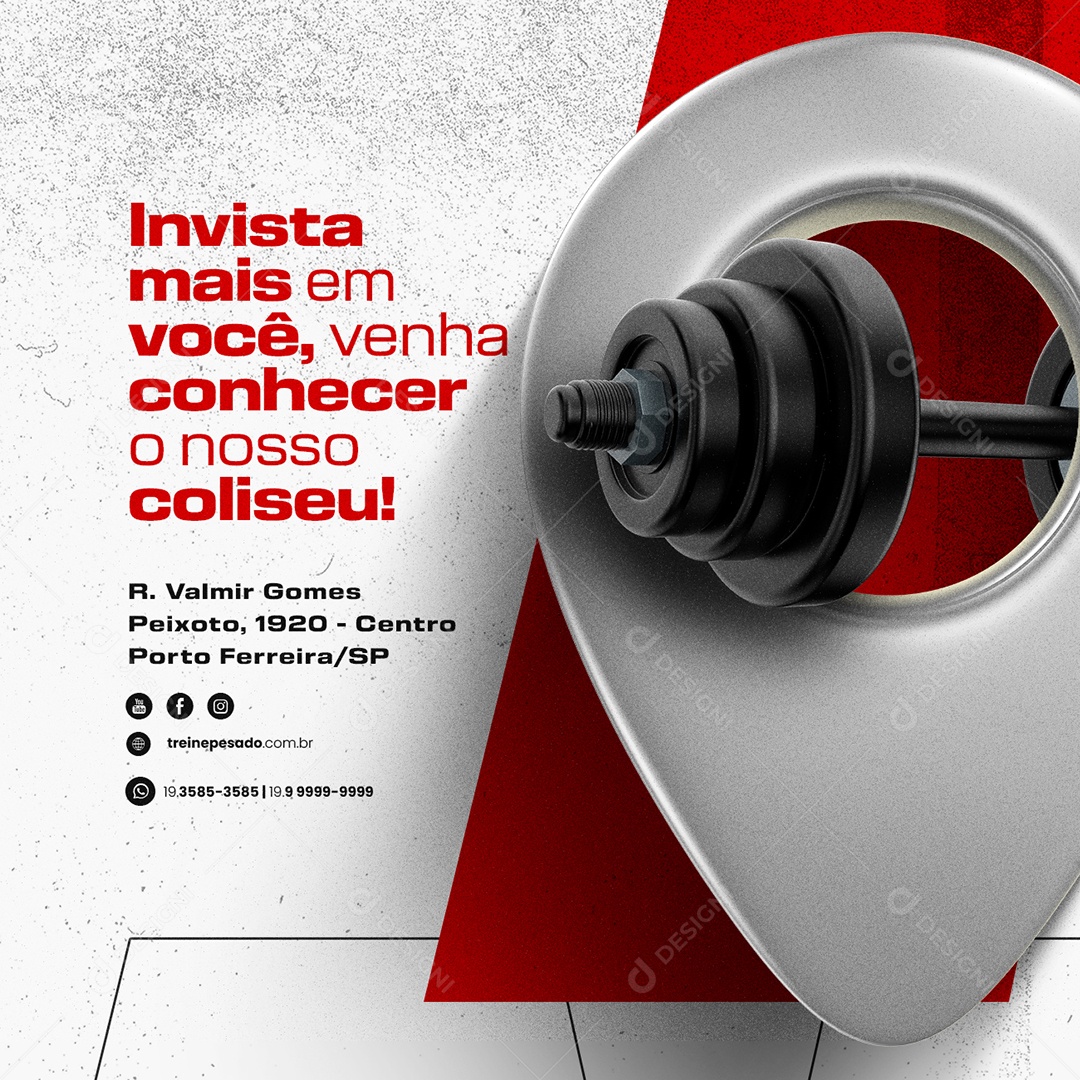 Social Media Academia Invista Mais PSD Editável