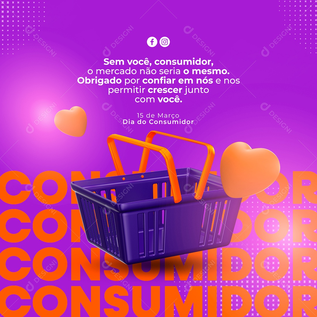 Social Media Dia Do Consumidor 15 De Março PSD Editável