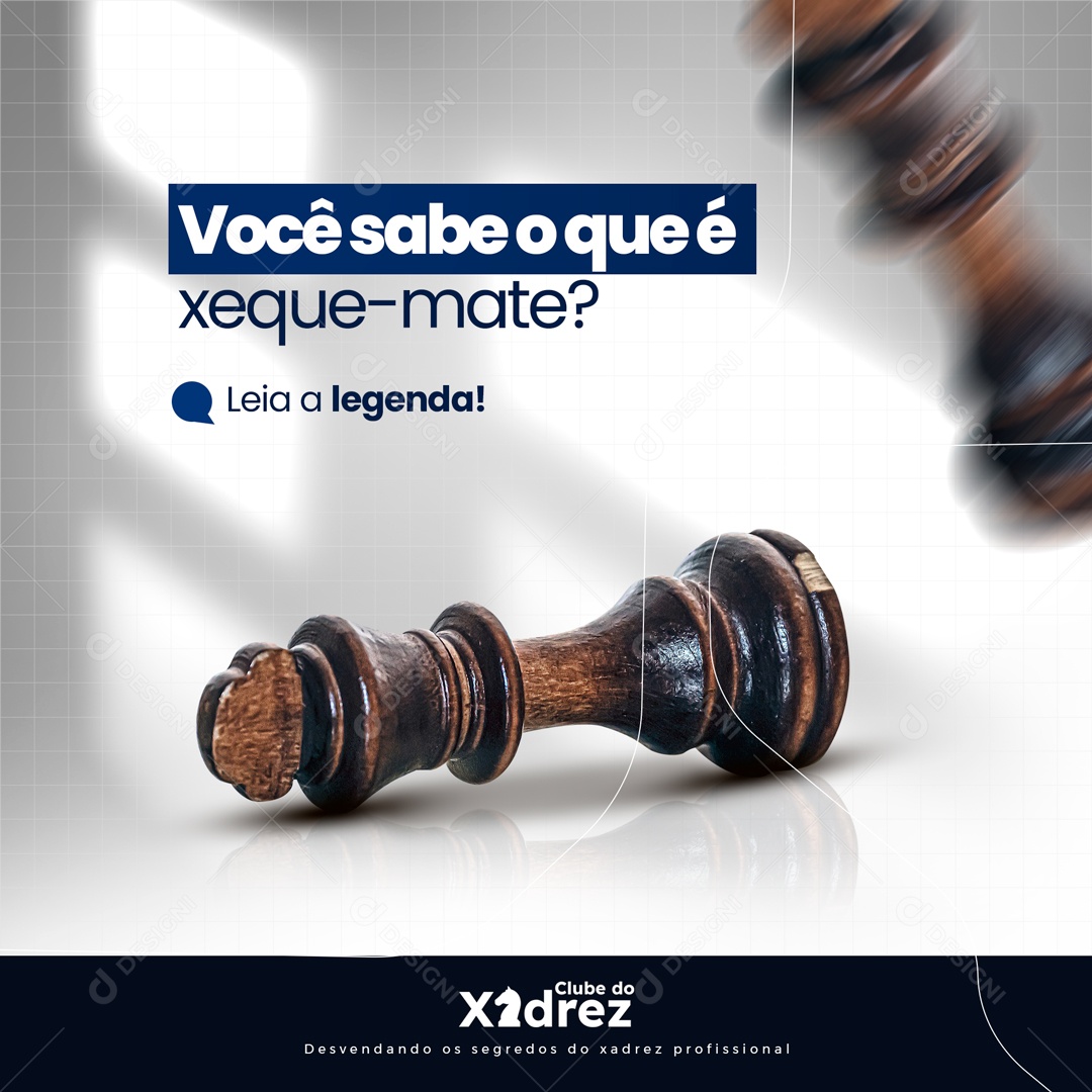 Você Sabe o Que é Xeque-Mate? Social Media PSD Editável