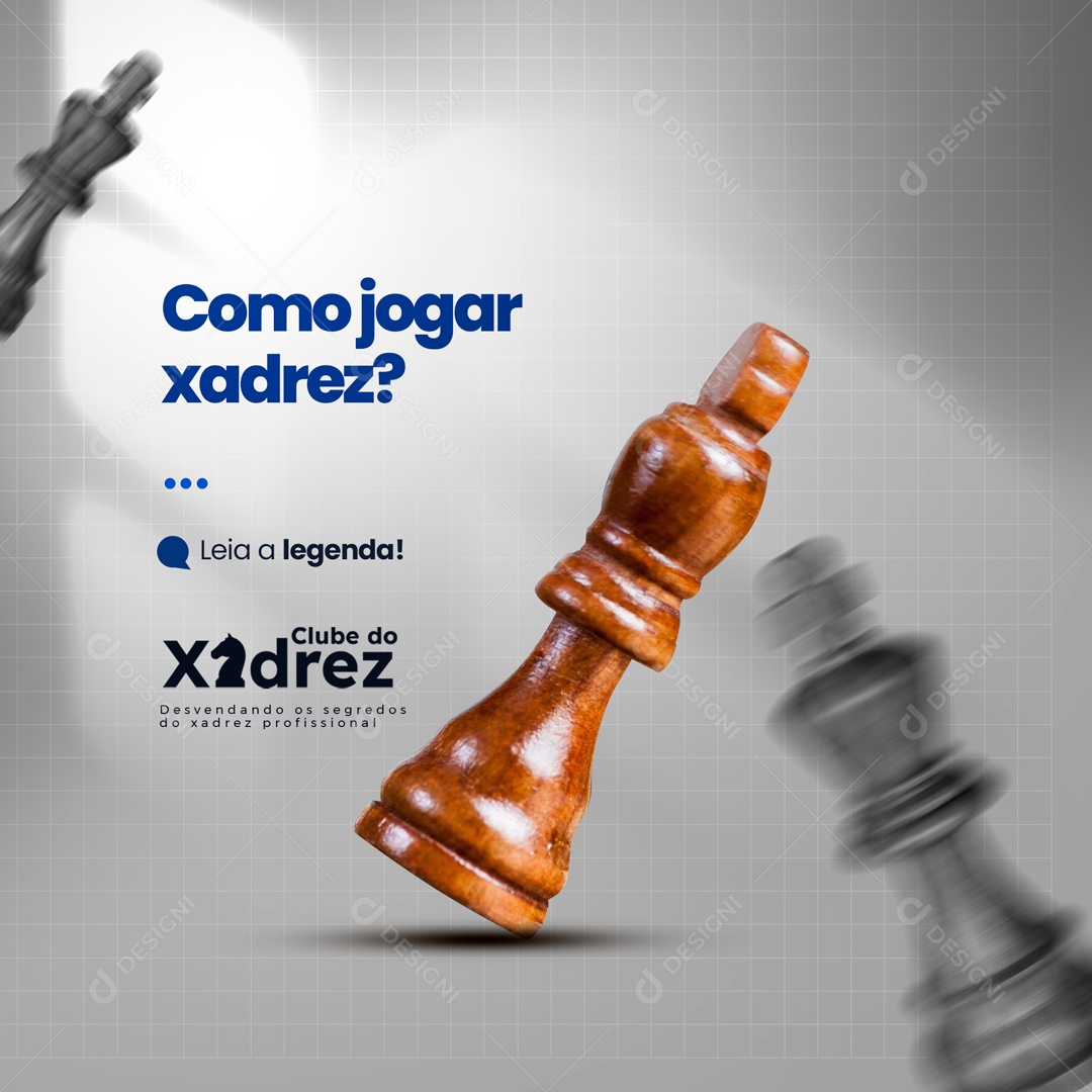 Como Jogar Xadrez? Social Media PSD Editável