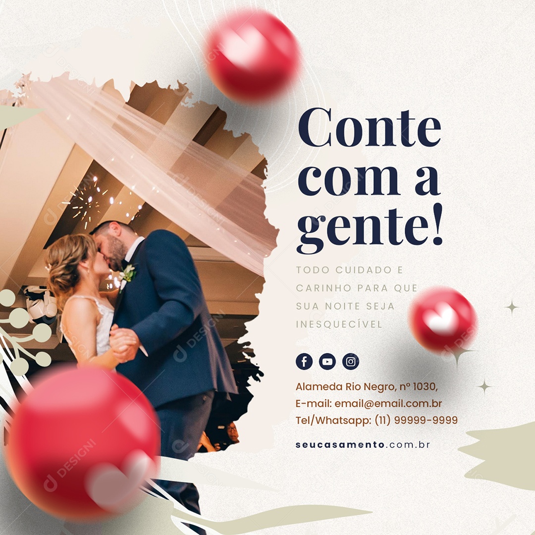 Conte Com a Gente Cerimonialista Social Media PSD Editável