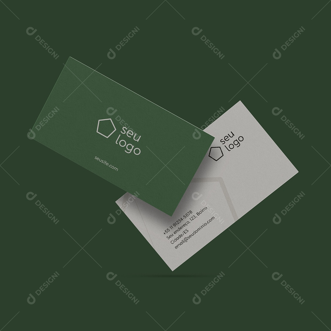 Mockup Cartão de Visita PSD Editável