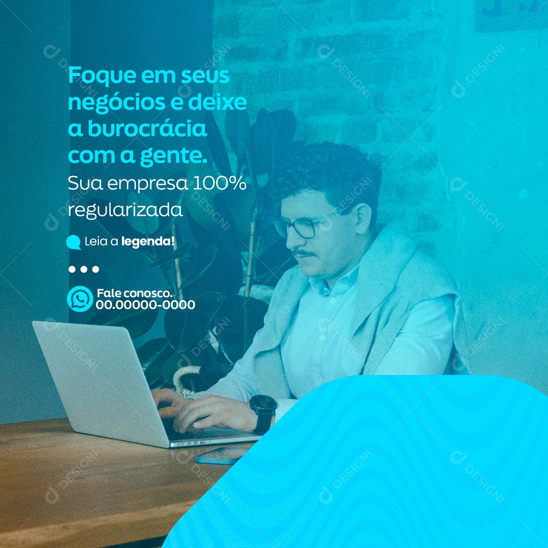 Sua Empresa 100% Regularizada Contabilidade Social Media PSD Editável