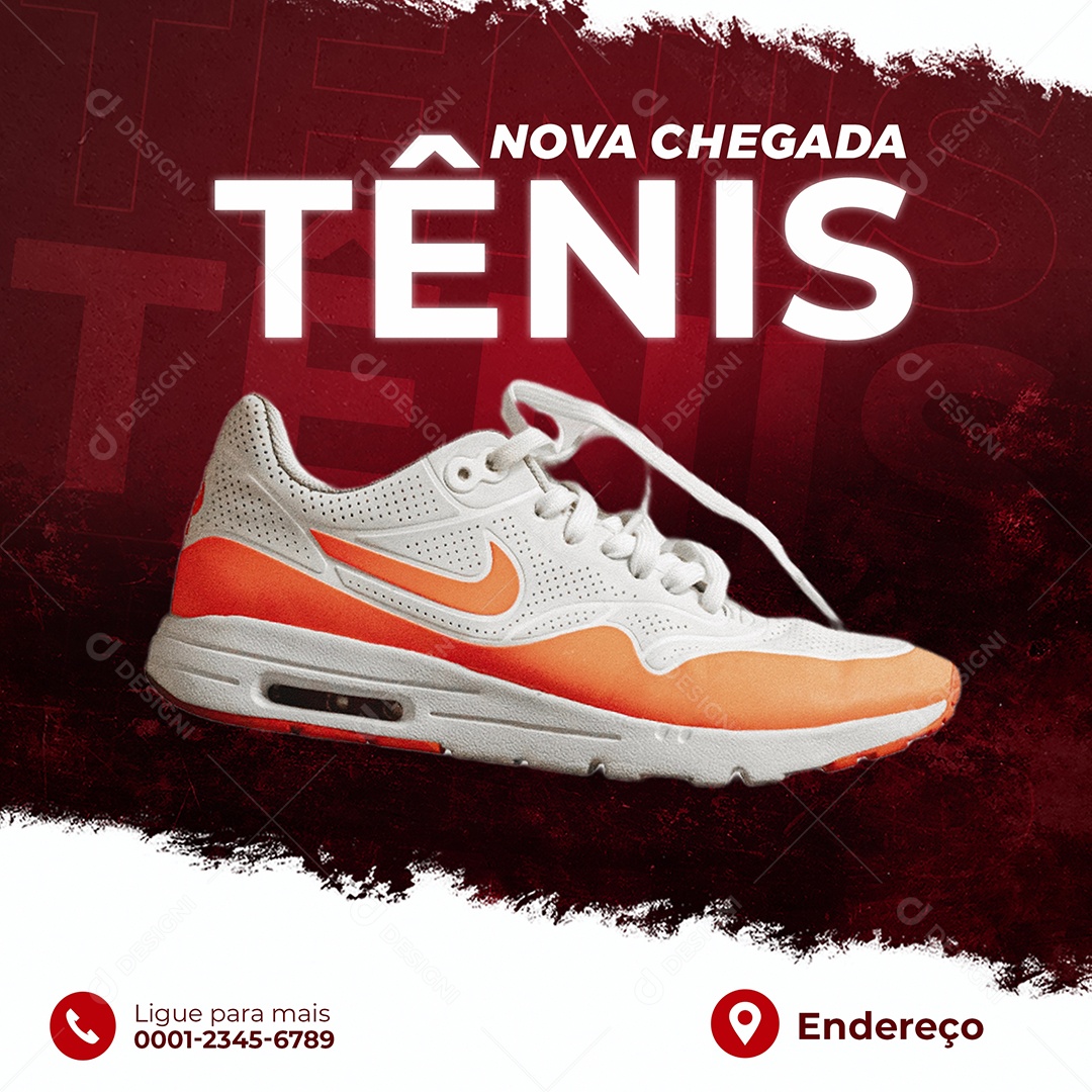 Nova Chegada Tênis Social Media PSD Editável